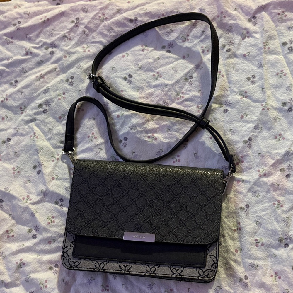 Nine West Black and Gray Crossbody Bag